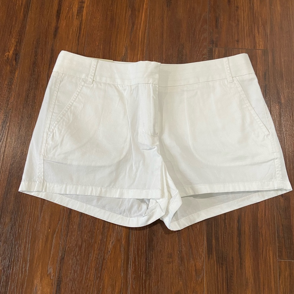 J. Crew White Chino 3” Inseam Shorts Size 8 NWT
